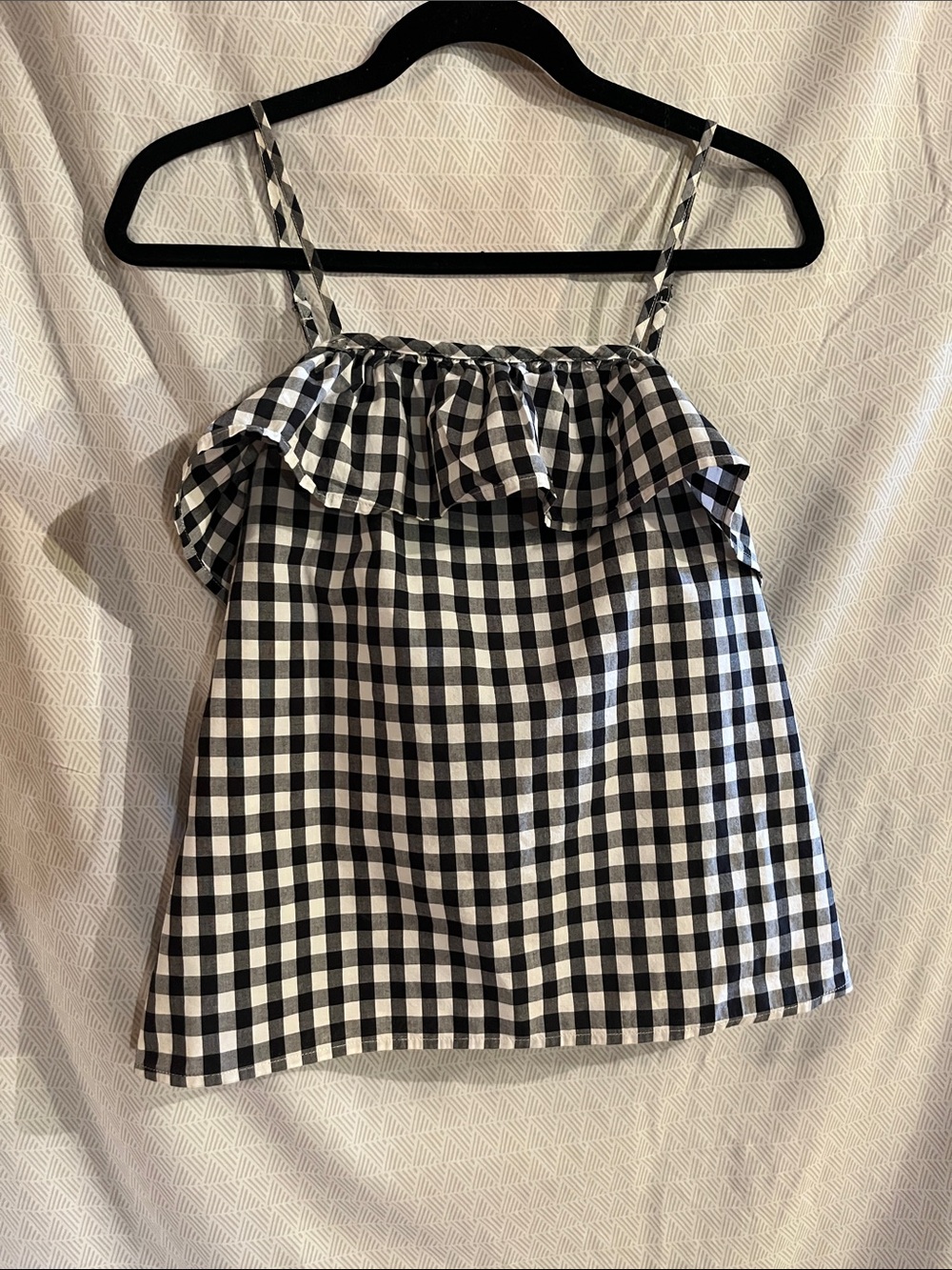 Black & White Gingham Top